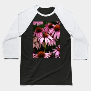 Echinacea and Bee Baseball T-Shirt